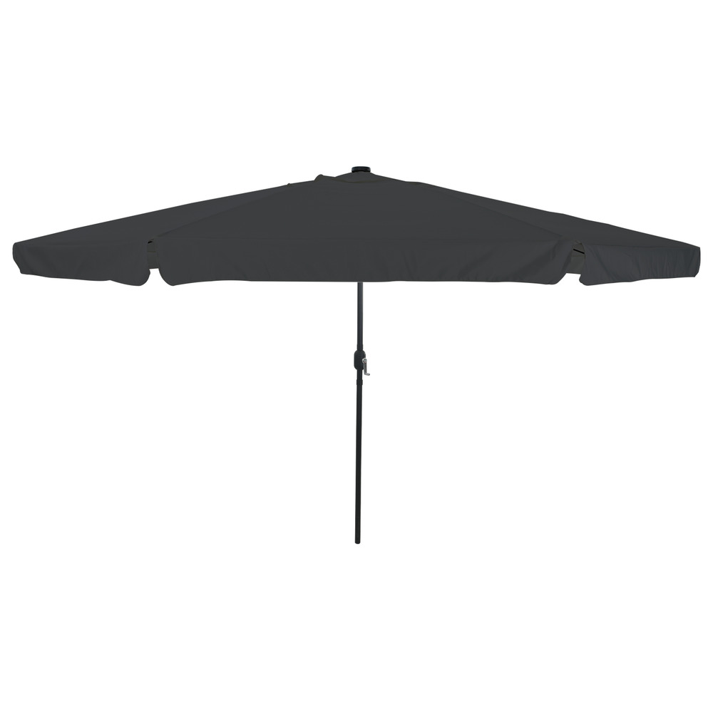 Parasol de jardin avec des lumières led ø395x245 cm anthracite