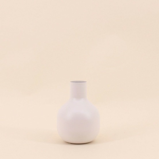 Vase en métal beige 15x10cm, cléo