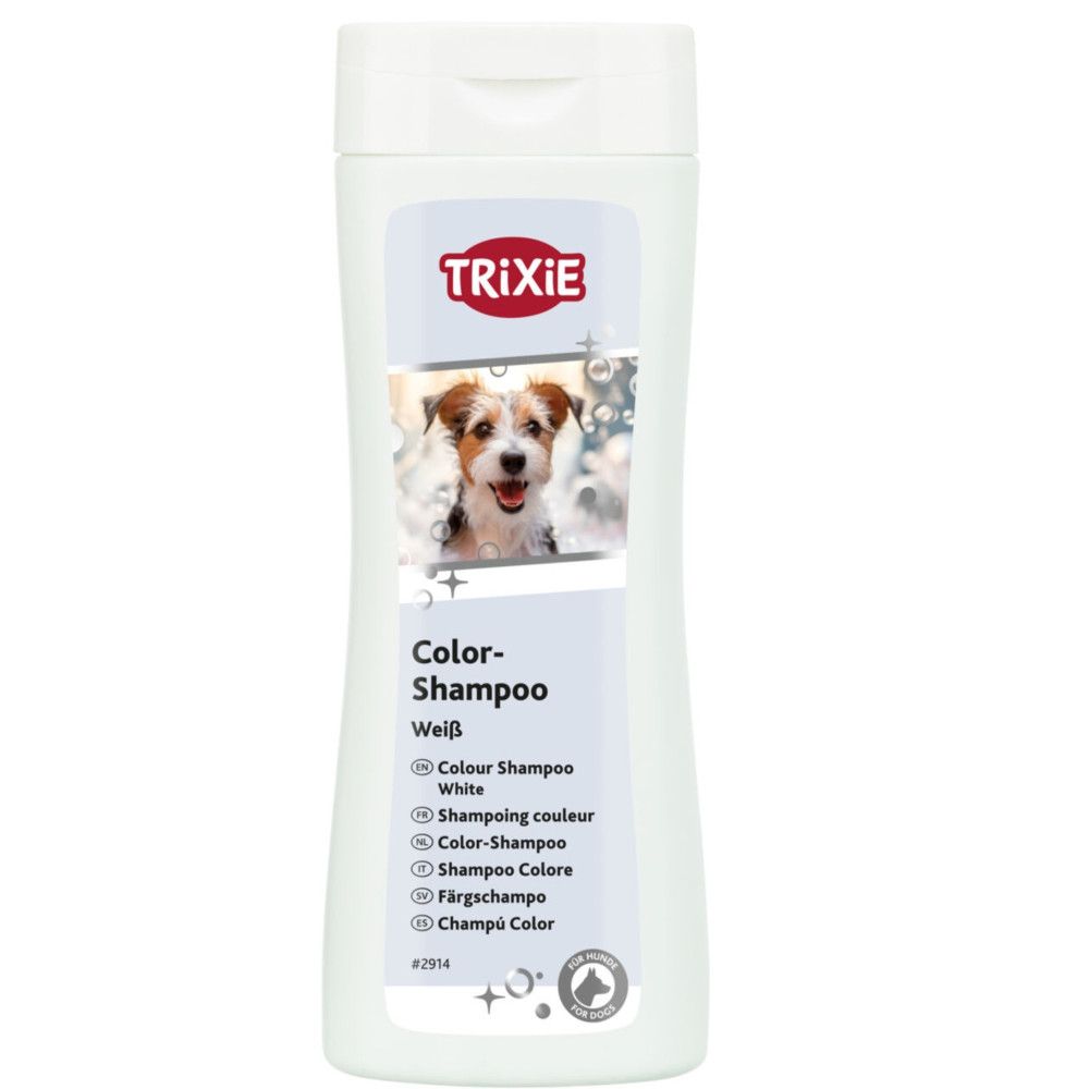 Shampoing spécial poils blancs 250ml pour chien.