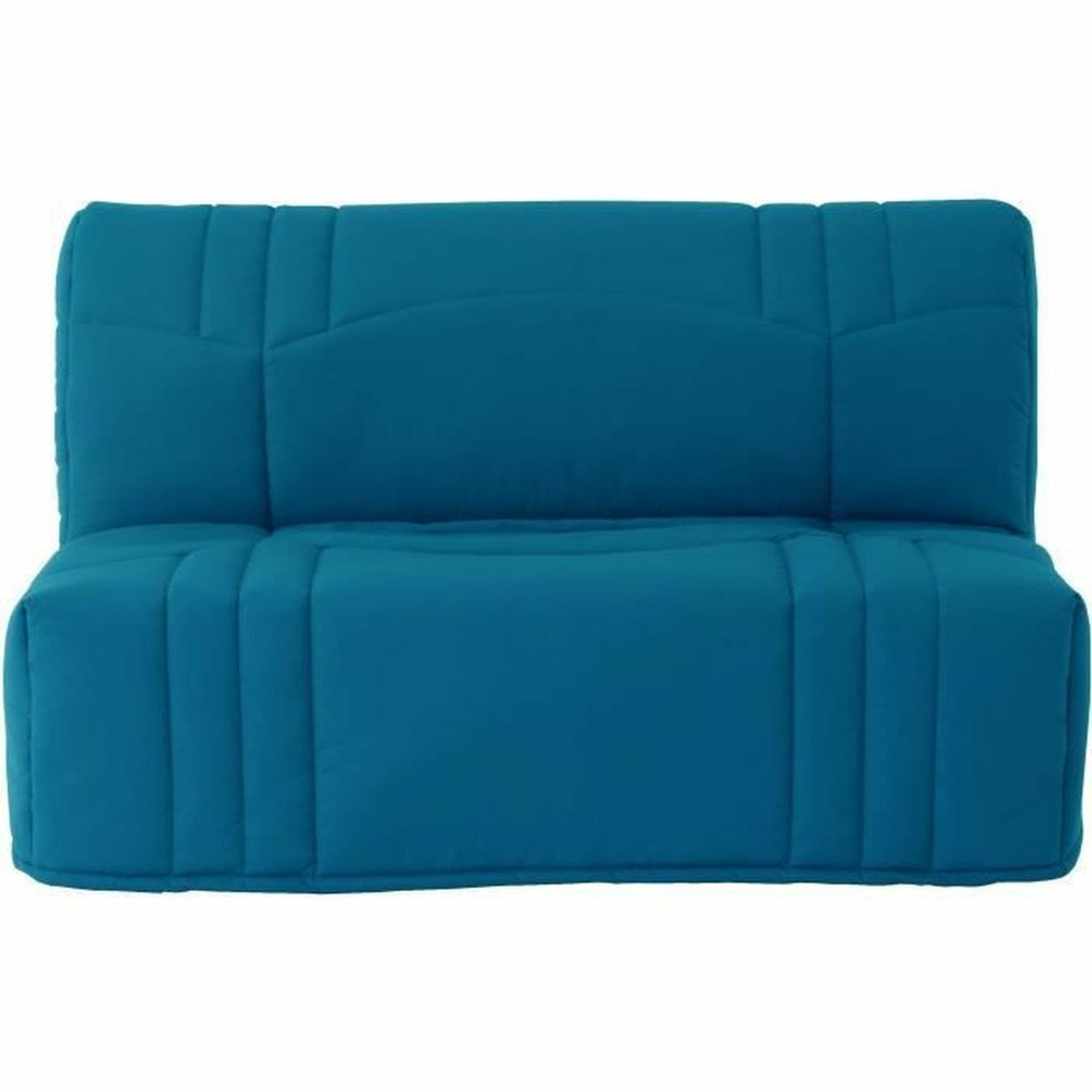 Banquette bz - tissu 100% coton bleu canard - couchage 140 x 190 cm