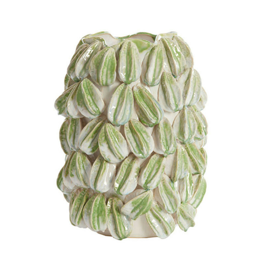 Vase carambola céramique vert 35x33x47cm