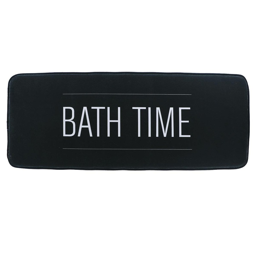 Tapis microfibre imprime 45x120 cm - neo retro noir