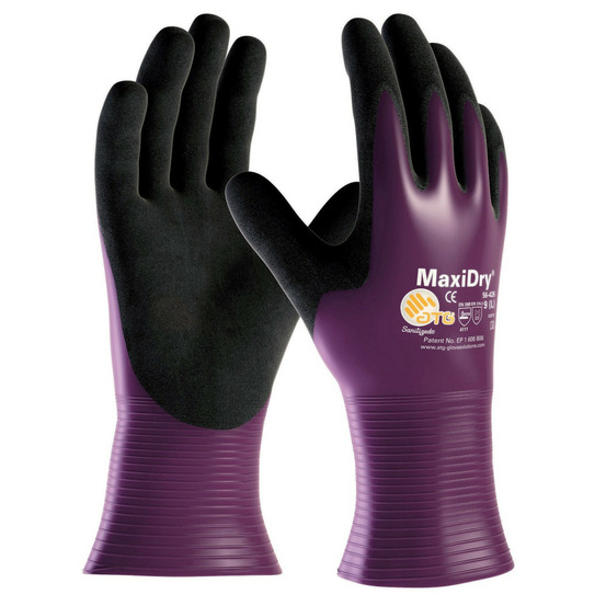 Gants tricoté nylon lycra® maxidry® oil™ rouge pourpre noir t10 atg at056426 zz10dca