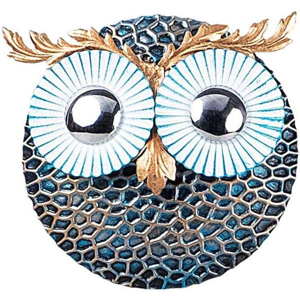 Décoration murale en métal coloré hibou