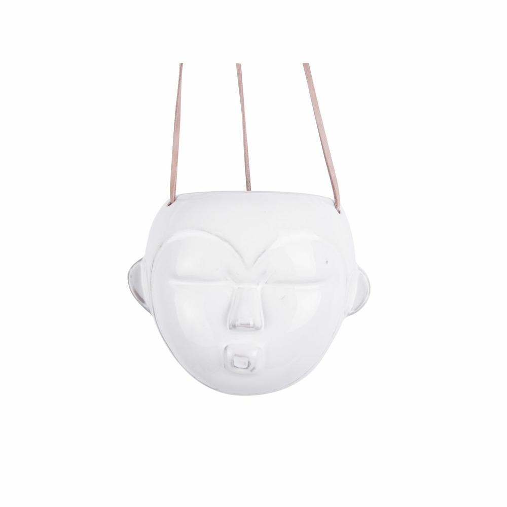 Cache-pot design rond suspendu mask
