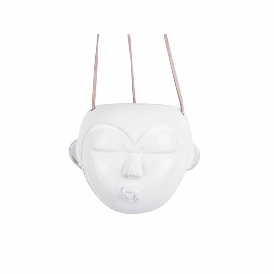 Cache-pot design rond suspendu mask