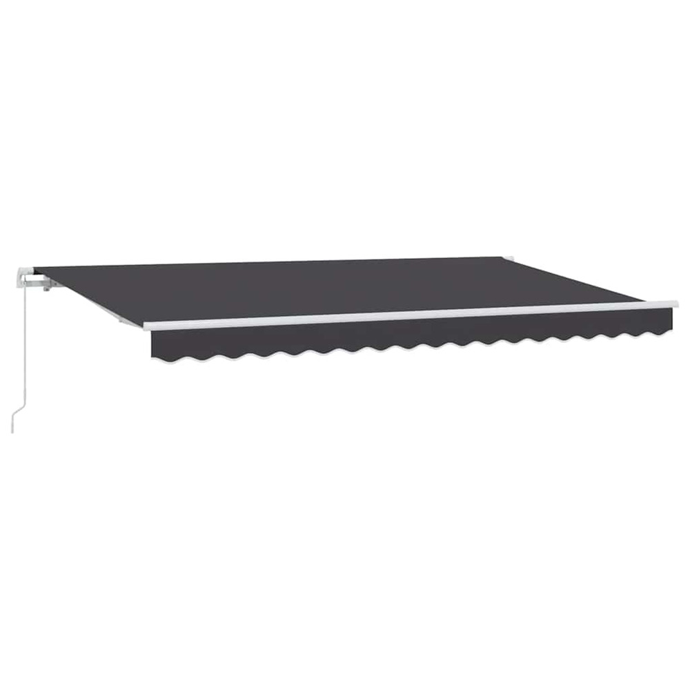 Auvent rétractable anthracite 400 x 200 cm tissu