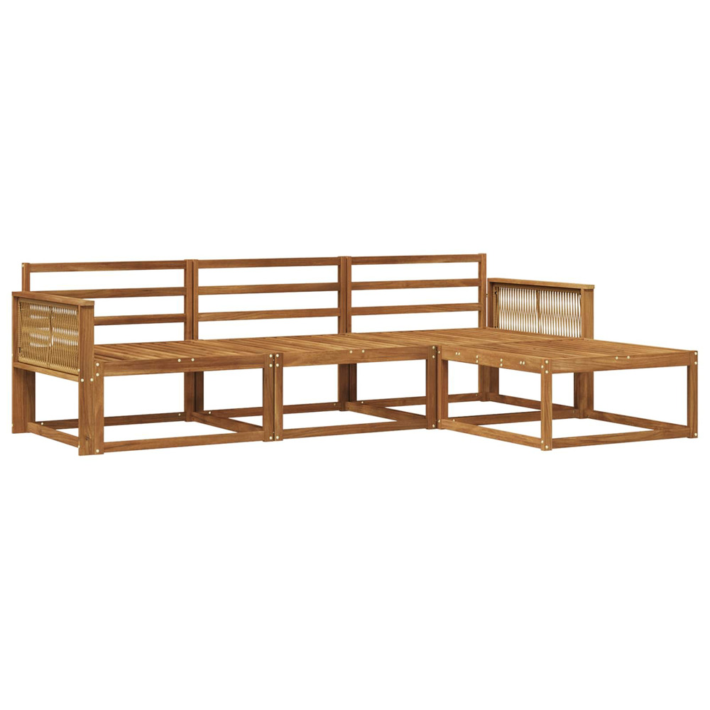 Ensemble de canapés d'extérieur 4 pcs naturel