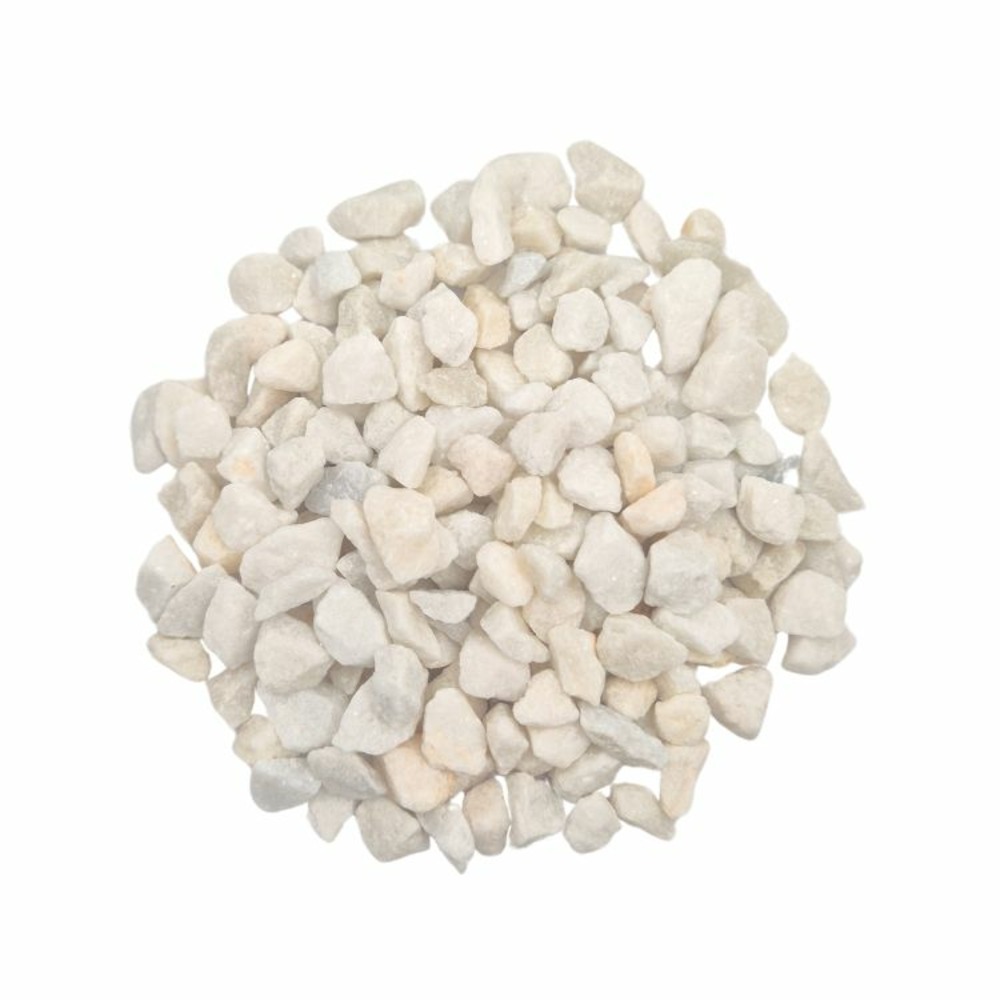 Pack +/- 1t (2 x 500kg) gravier blanc pur ø 8/12 mm - livraison standard
