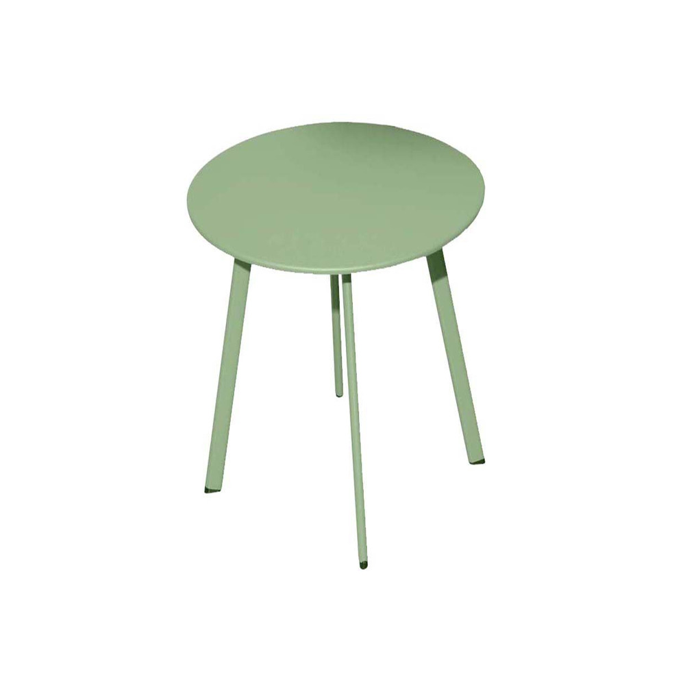 Table basse de jardin en acier massai 50 cm vert light