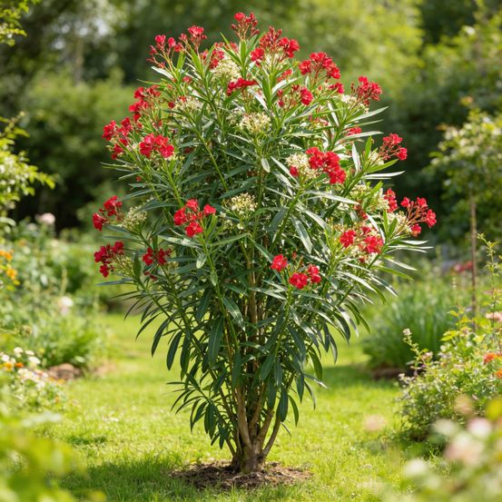 Laurier rose rouge 40/60cm pot 3l - nerium oleander