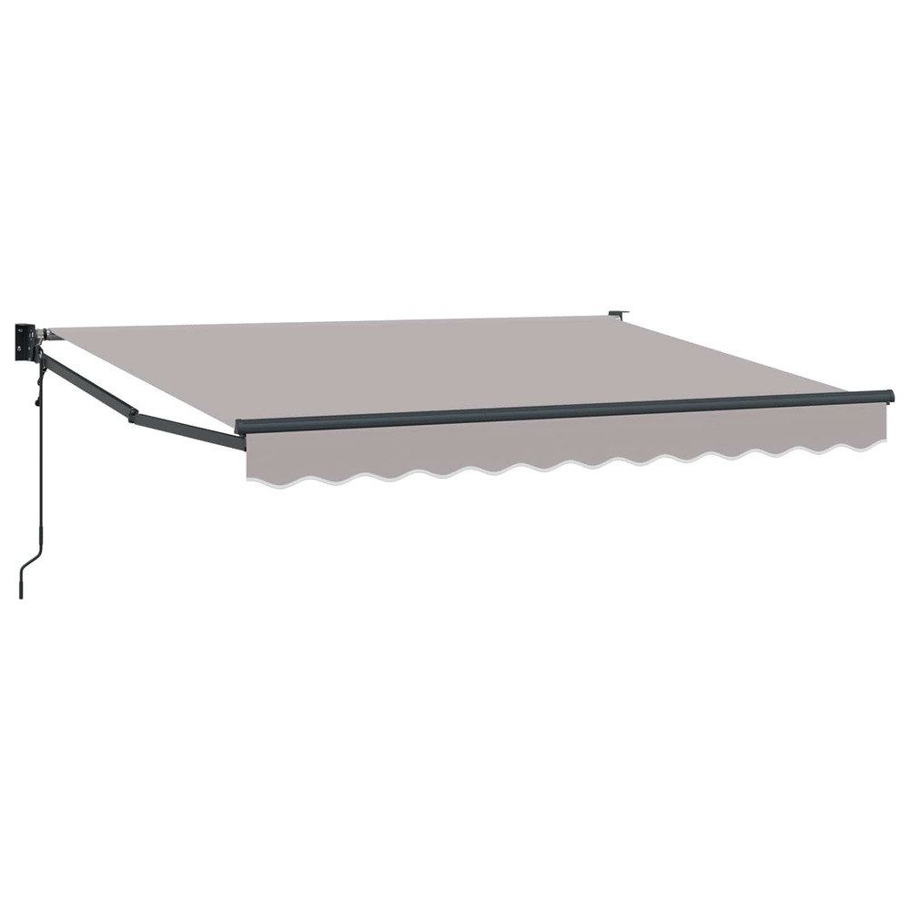 Auvent gris clair 3 x 2 m polyester et métal