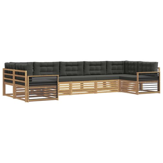 Ensemble de canapés d'extérieur 7 pc blanc et anthracite