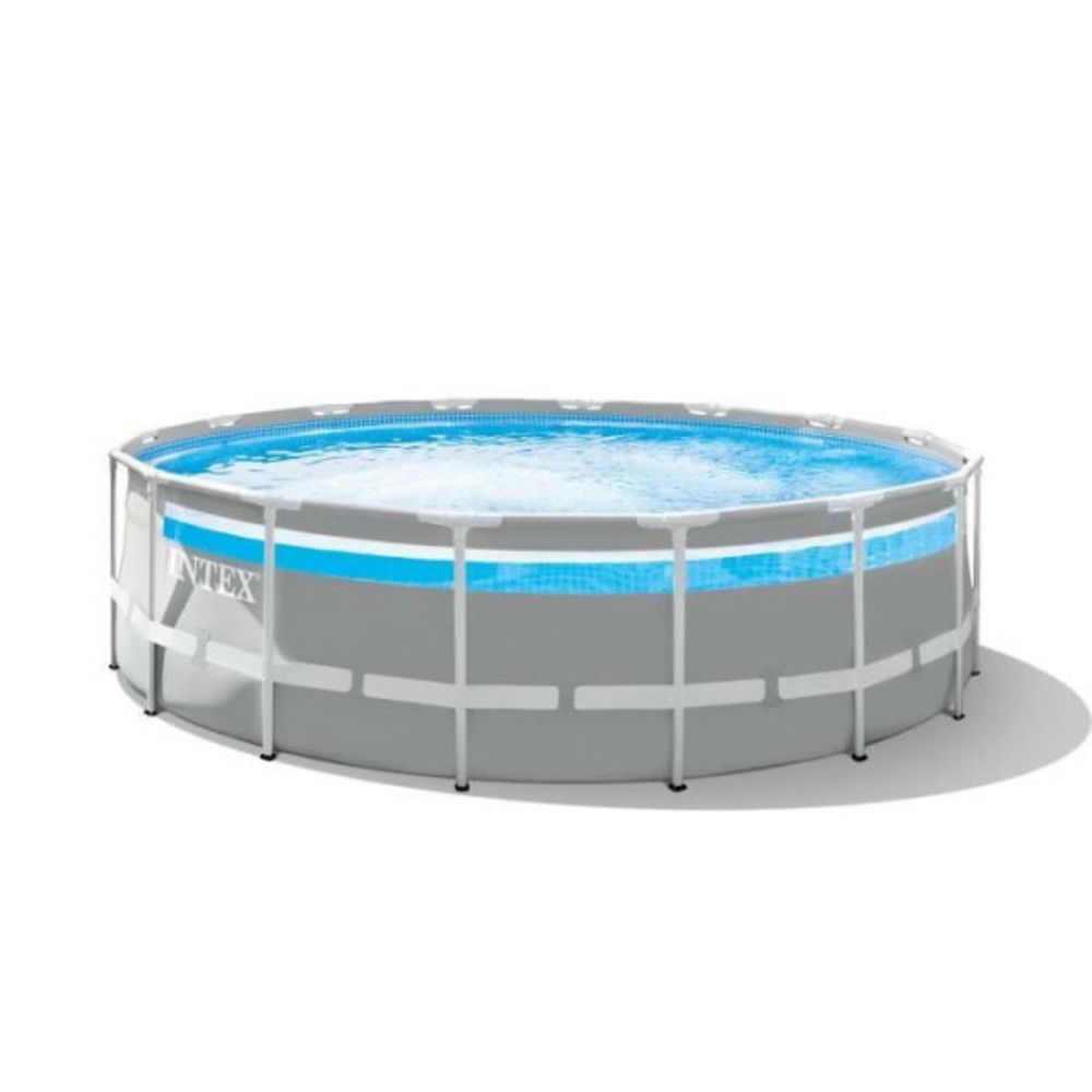 Kit piscine hors sol tubulaire intex - pris frame - 488 x 122 cm - ronde (pompe, bâche, tapis de sol et échelle) - 26730np