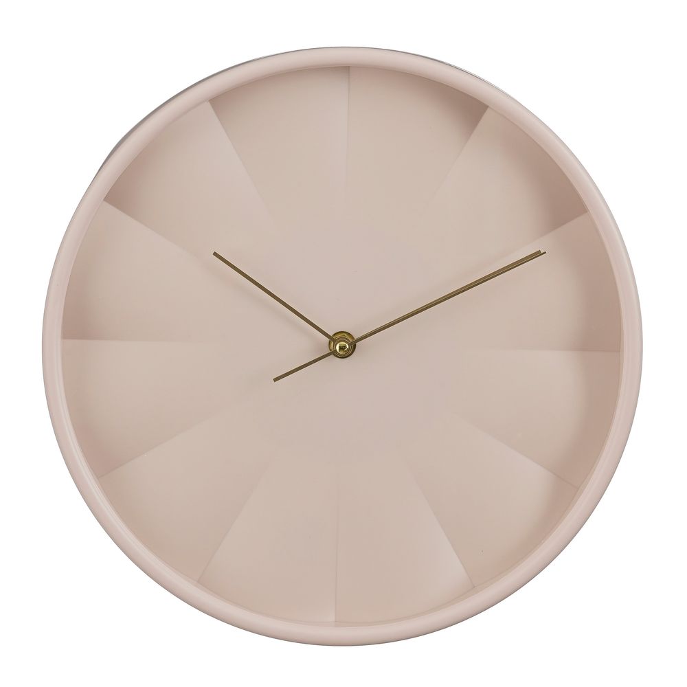 Mica decorations tikki bo horloge murale 30 cm avec cadran épuré - horloge analogique avec pile aa incluse - rose
