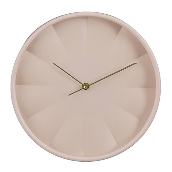 Mica decorations tikki bo horloge murale 30 cm avec cadran épuré - horloge analogique avec pile aa incluse - rose