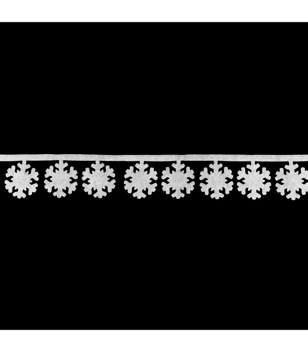 Déco de noël neige en bandeau déco 14 x 180 cm