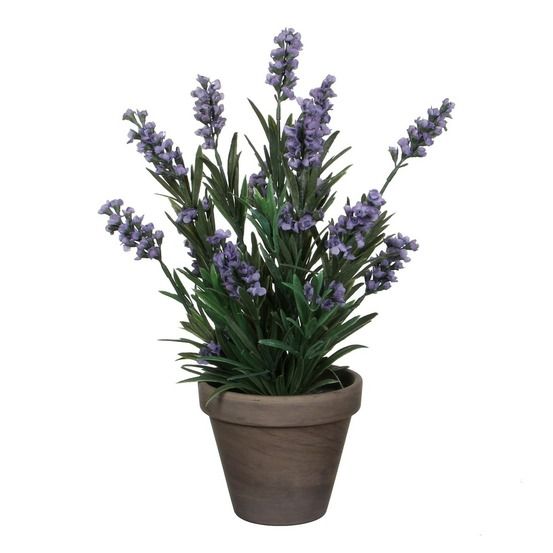 Mica decorations plante artificielle lavande - h33 x ø20 cm - bleu