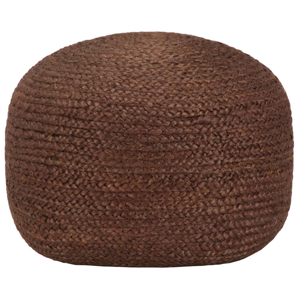 Pouf fait à la main marron 40 x 45 cm jute