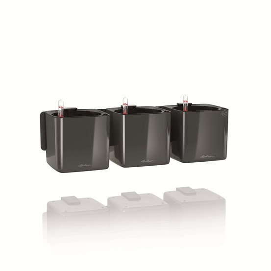 3 pcs jardinières green wall home kit anthracite brillant