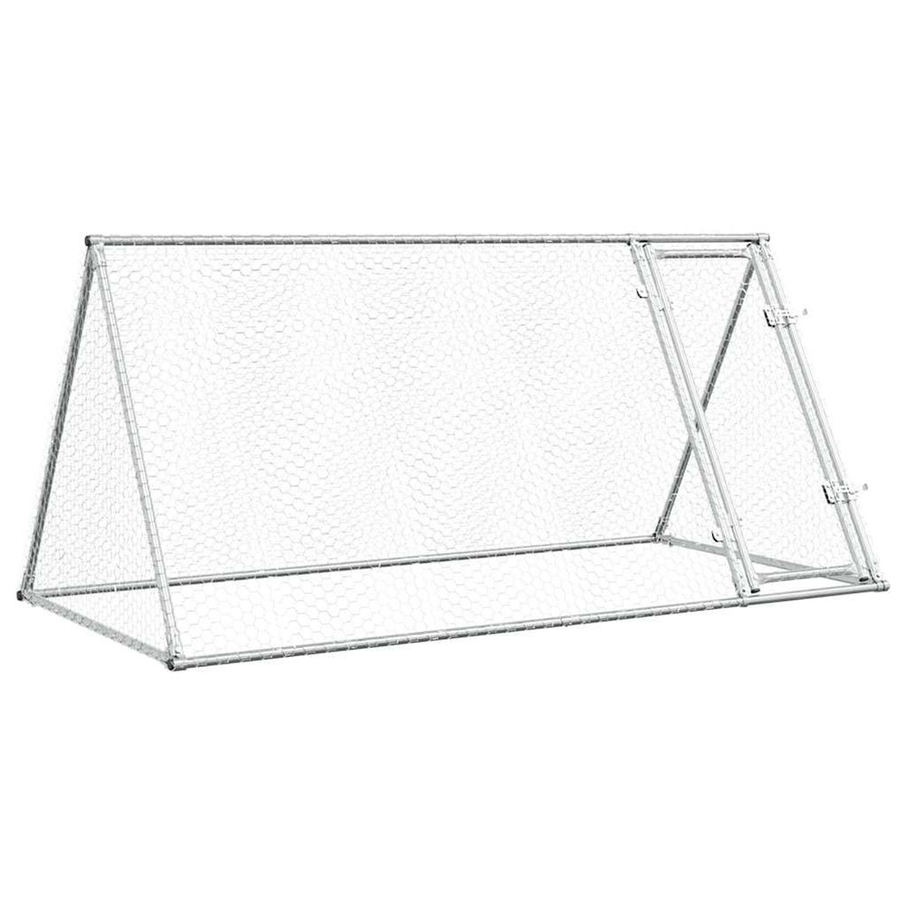 Cage pour poules argenté 200x105x91 cm acier galvanisé