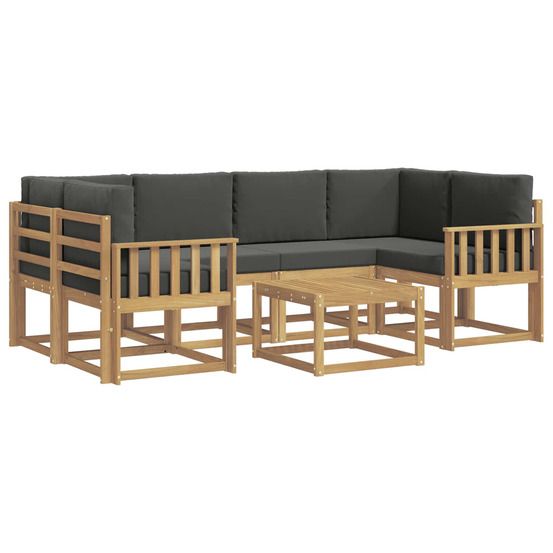 Ensemble de canapés d'extérieur 7 pc blanc et anthracite