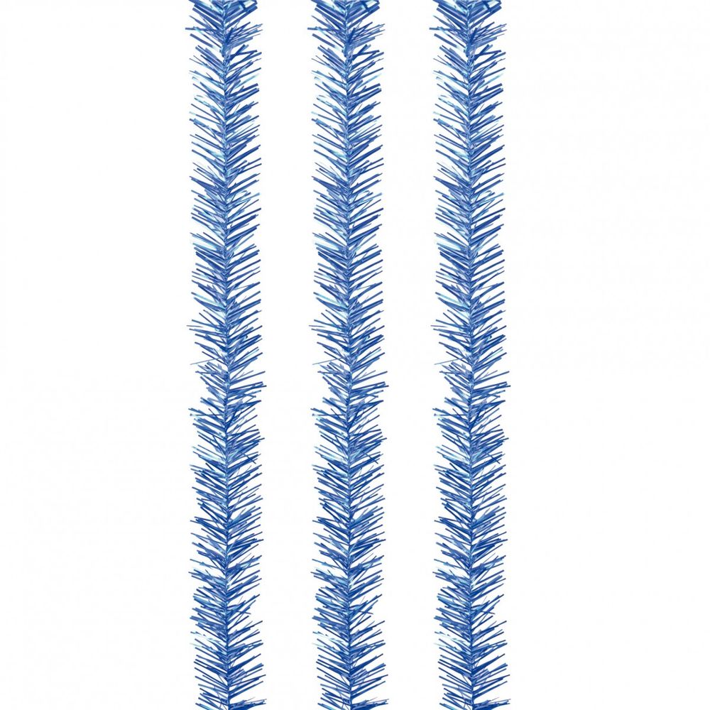 Set de 3 guirlandes 1 pli bleu 2 m
