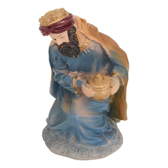 Santon pour crèche de noël h.20cm résine assorti