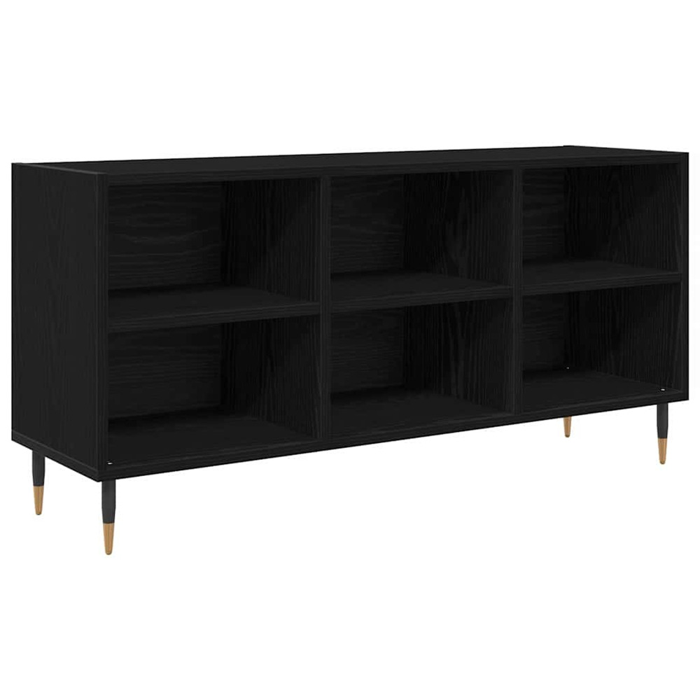 Meuble tv chêne noir 103,5 x 30 x 50 cm bois d'ingénierie