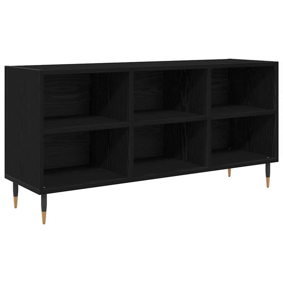 Meuble tv chêne noir 103,5 x 30 x 50 cm bois d'ingénierie