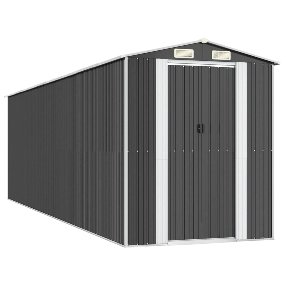 Abri de jardin anthracite 192x689x223 cm acier galvanisé