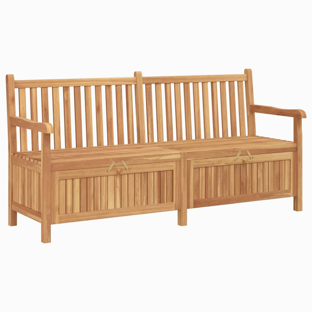 Banc avec stockage marron 180 x 60 x 90 cm bois de teck massif