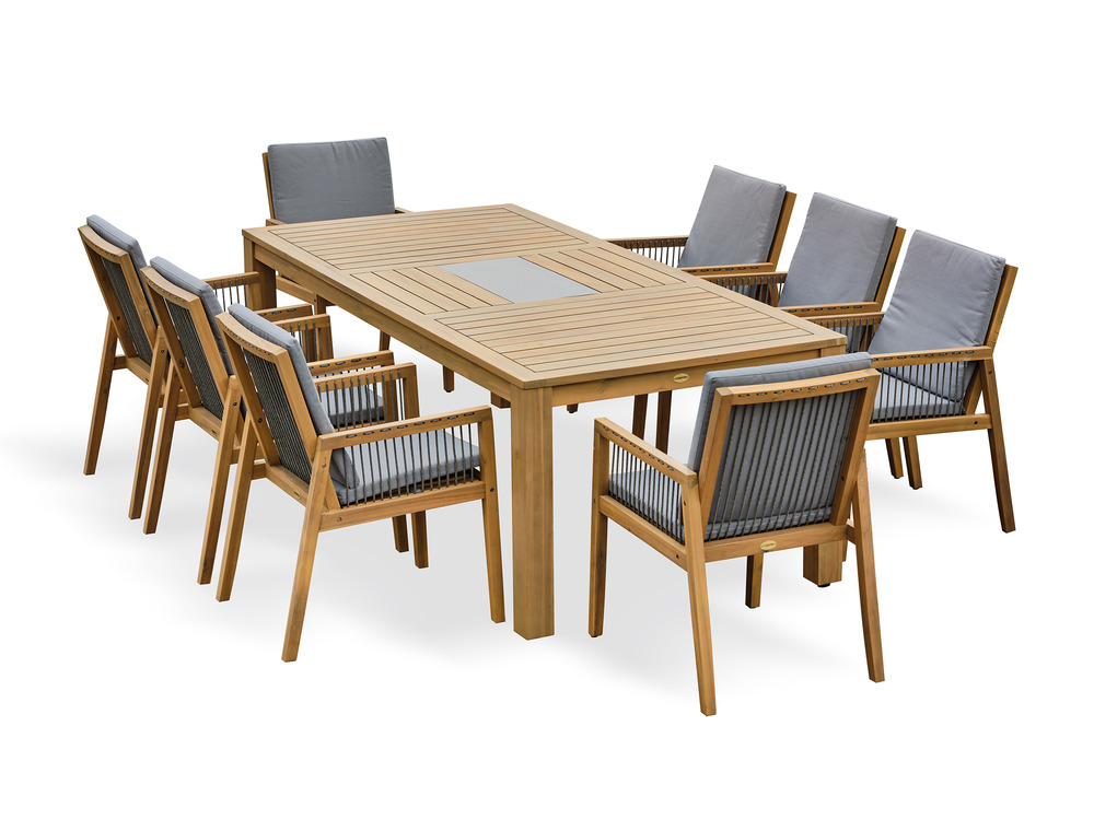 Ensemble repas sullana en bois d'acacia