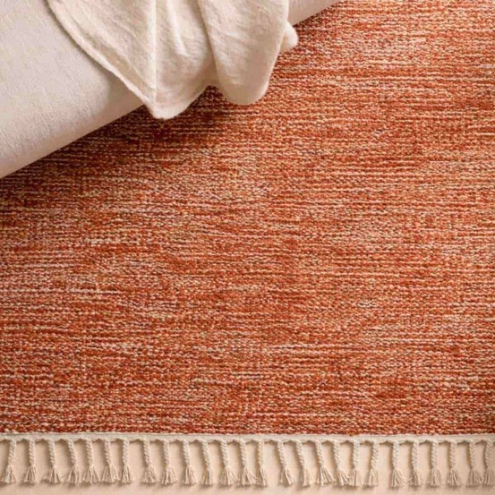 Tapis en coton à franges 60x90cm