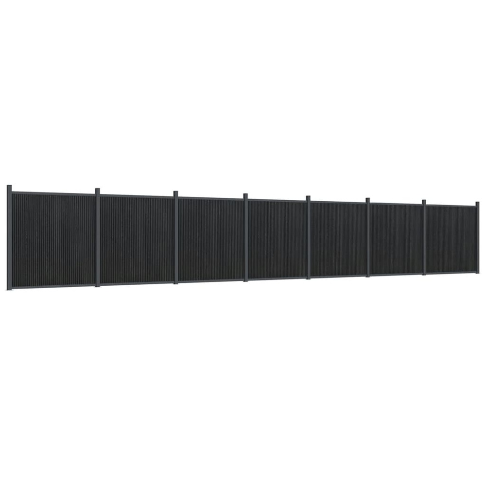 Panneau de clôture gris 1218x186 cm wpc