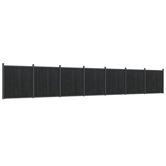 Panneau de clôture gris 1218x186 cm wpc