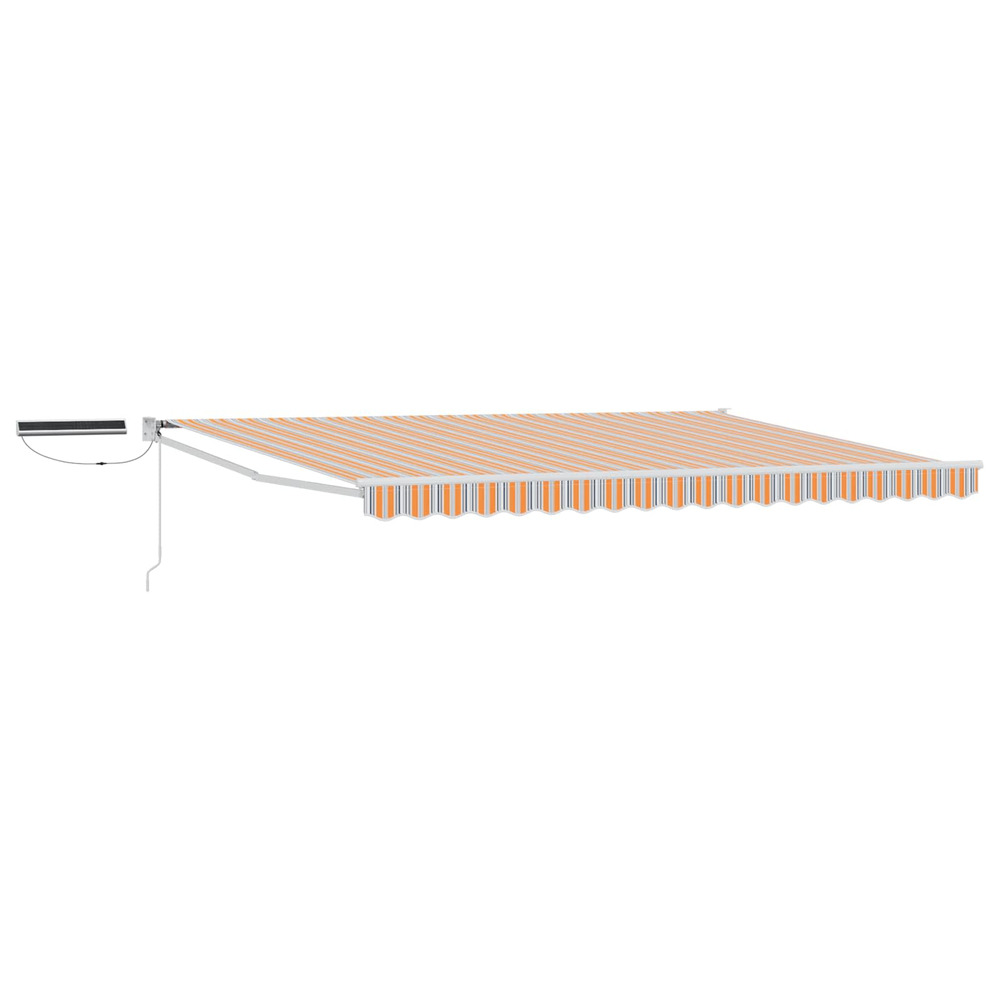 Auvent rétractable électrique gris, orange, blanc 4,5 × 3 m