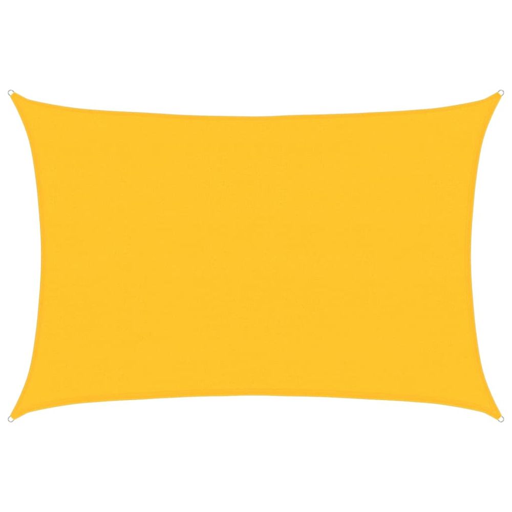 Voile d'ombrage 160 g/m² rectangulaire jaune 4x6 m pehd