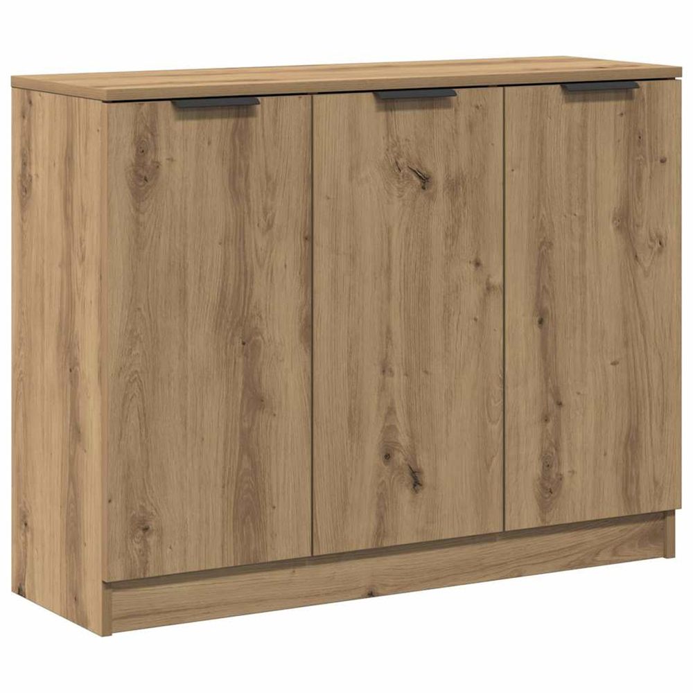 Buffet chêne artisanal 90,5x30x70 cm bois d'ingénierie
