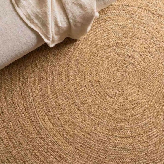 Tapis rond en jute 120cm, cuzco