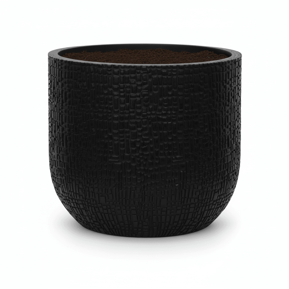 Pot de fleurs anthracite - d.17cm x h.15cm