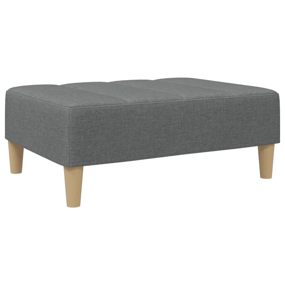 Repose-pied gris foncé 77x55x31 cm tissu