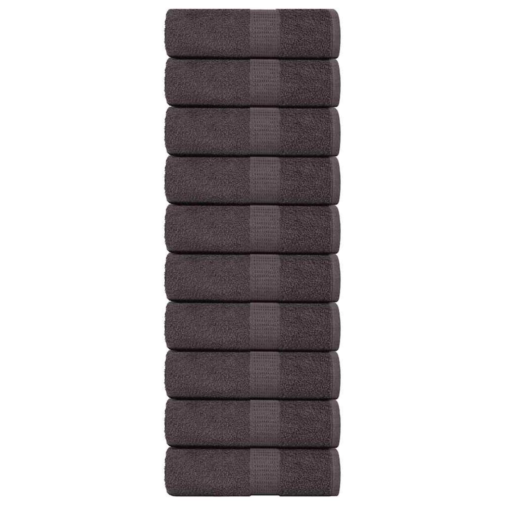 Serviettes d'invité frogn 10pcs anthracite 30x50cm 360 g/m²