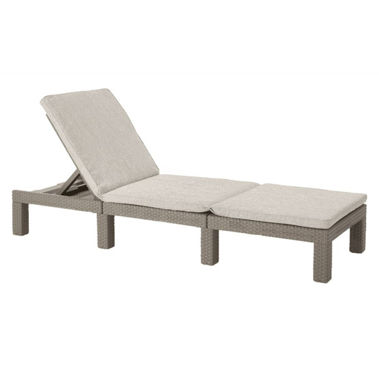 Keter chaise longue avec coussin daytona cappuccino 441308