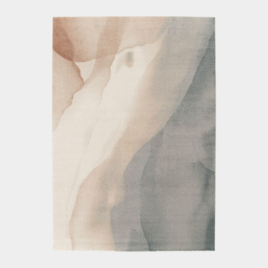 Tapis élégie - motif aquarelle & tons naturels - 120 x 170 cm