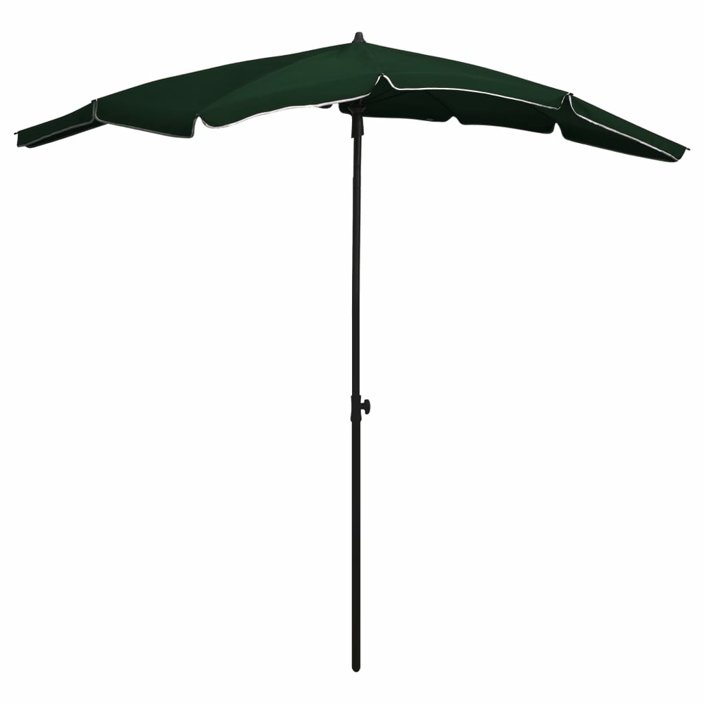 Parasol de jardin avec mât 200x130 cm vert