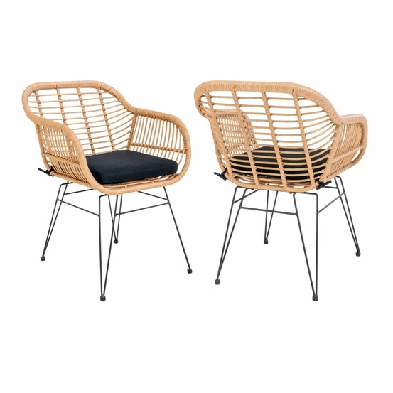 4 fauteuils en polyrotin trieste