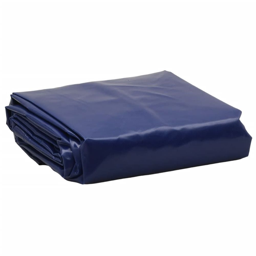 Bâche 650g / m² bleu 5 x 8 m toile avec revêtement en pvc