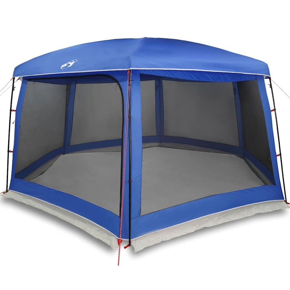 Tente de piscine moustiquaire amovible parois maille bleu azur
