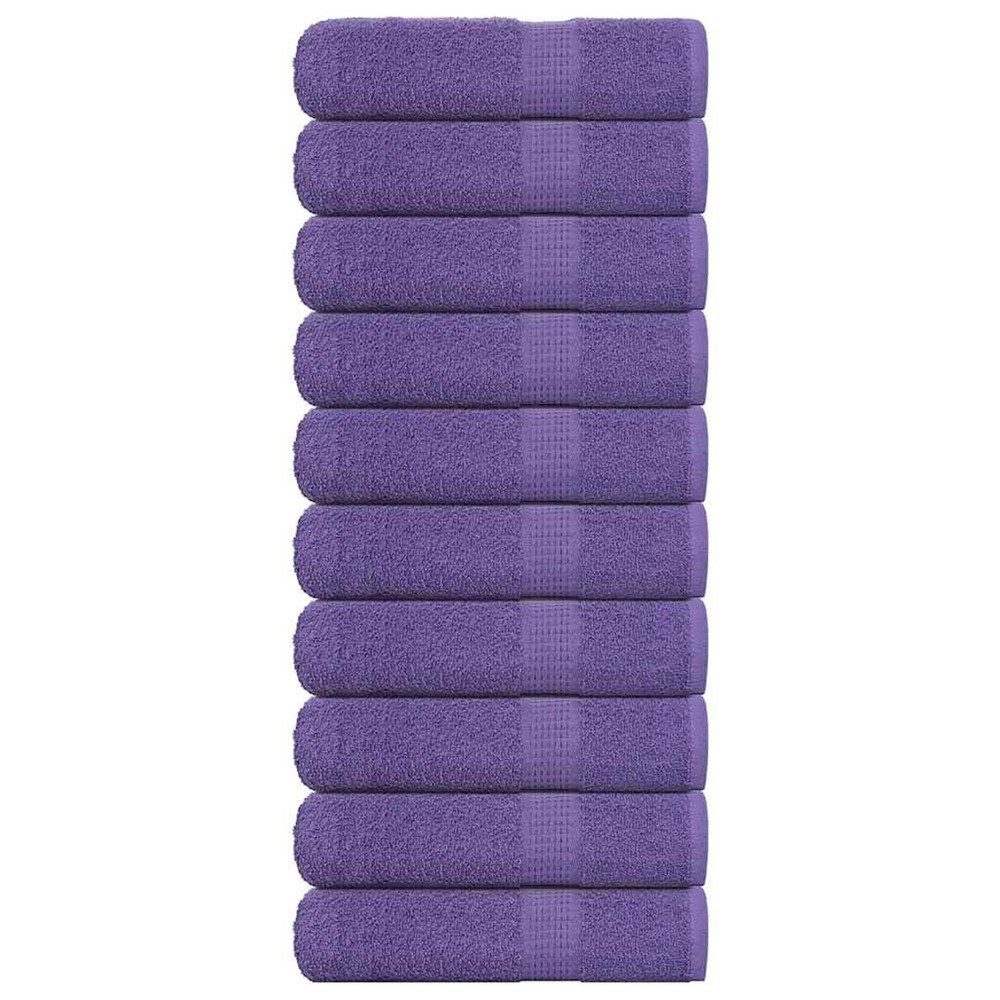 Serviettes de douche frogn 10 pcs violet 70x140cm 360 g/m²
